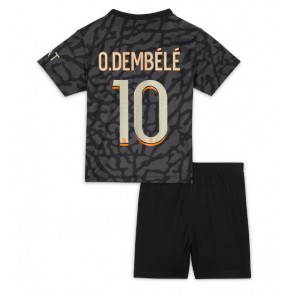 Paris Saint-Germain Ousmane Dembele #10 Tredjeställ Barn 2023-24 Kortärmad (+ Korta byxor)